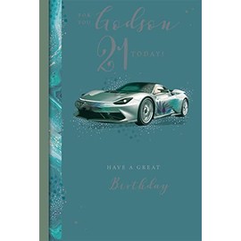 To A Wonderful Godson On Your 21st Birthday Suit Design Happy Birthday Card