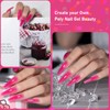 Mobray Poly nail Gel, 60g Neon Pink Poly Extension Nail