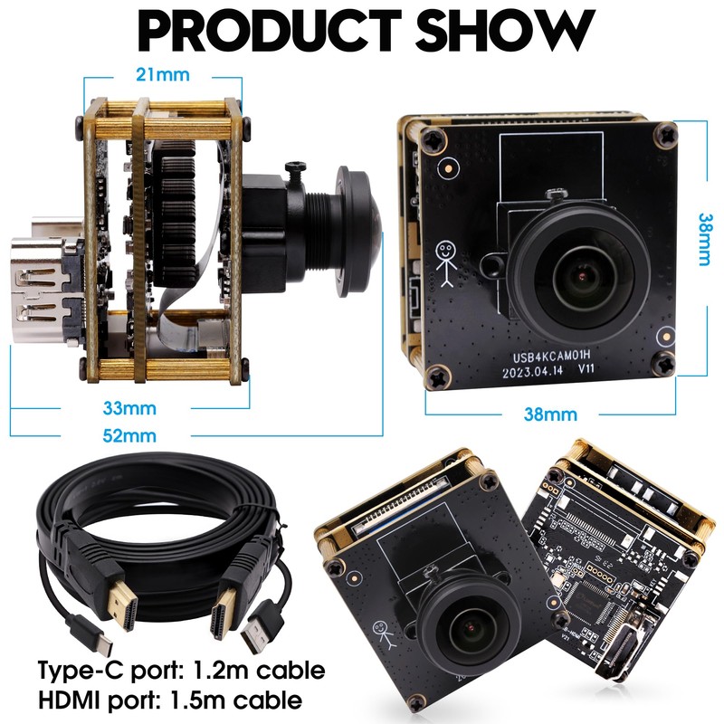 ELP HDMI USB Camera 4K Simultaneous Output Streaming Web H.265