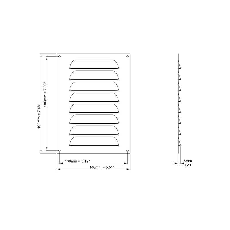 Steinberg14 Ventilation Grille Metal Exhaust Grille Cover with Rodent Protection