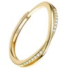 Gold Rings for Women Adjustable Sterling Gold Plated Bands with