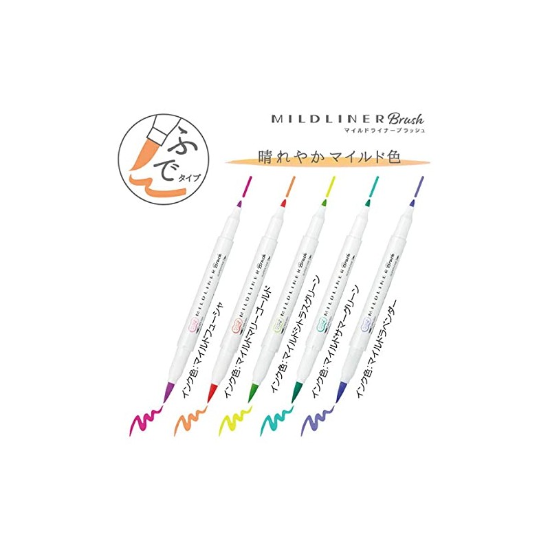 Zebra Line Marker Mild Liner Blush Brush for Both Fine