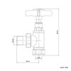 iBathUK Regency Thermostatic Radiator Valve,Solid Brass,Angled Radiator Valve Pair, Universal