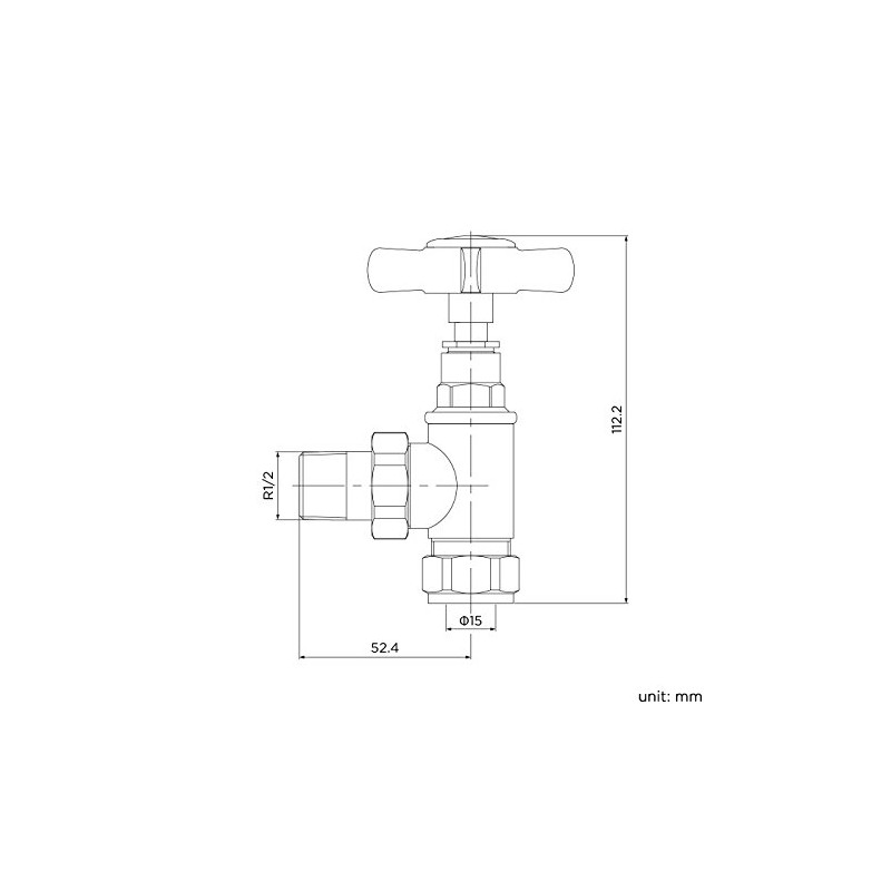 iBathUK Regency Thermostatic Radiator Valve,Solid Brass,Angled Radiator Valve Pair, Universal