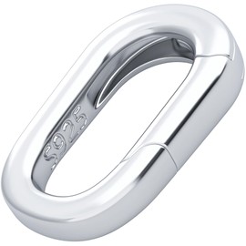 Pndeyo 925 Sterling Silver Oval Jewelry Clasps, 0.46x0.29in, Silver