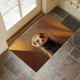 VANZEV Adorable Ferret Indoor Door Mat for Entryway, 17x29.5 Inch, Cute Pet Floor Doormat for Home Decor, Non-Slip Rug Mat for Living Room, Kitchen, Bedroom, Gifts for Lover