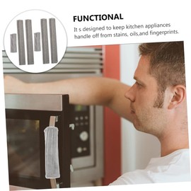 COHEALI 6Pcs Washable Kitchen Appliance Handle Covers Non Slip Refrigerator Oven Door Handle Protectors Stylish for Home Decor Easy Cleaning