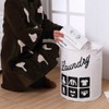 Foldable Fabric Laundry Basket Cotton Laundry Large Bag Collapsible Storage