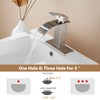 FRANSITON Brushed Nickel Waterfall Bathroom Faucet Lavatory Single Handle 1
