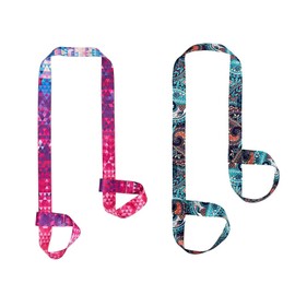DINGFENG Yoga Mat Carry Strap Adjustable, Organic Cotton Portable Elastic Yoga Band, Yoga Mat Harness Strap Sling Double as Lashing Strap, Carrying Strap for All Yoga Mats Sizes, colour
