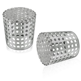 Boltigen 2PCS PVC Termination Mesh Screen Vent Covers, Stainless Steel Gutter Guard Filter, Conical Exhaust Pipe Cover Strainer, Multihole Cap for 2.5in-2.98in ID Roof Vent and Furnace