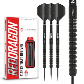RED DRAGON Phantom - 22 gram Tungsten Professional Darts Set with Flights and Nitrotech Shafts (Stems)