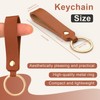 50 Pcs Leather Keychains, PU Leather Keychain Blanks, Key Chains