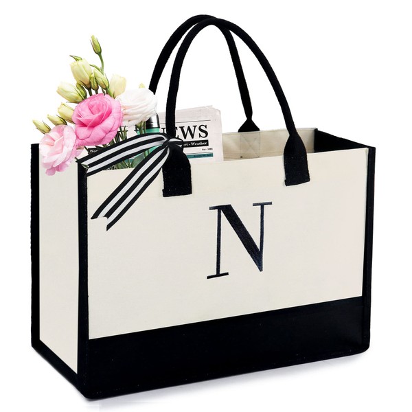 BeeGreen Personalized Tote Bags For Women Canvas Tote Bag 13oz