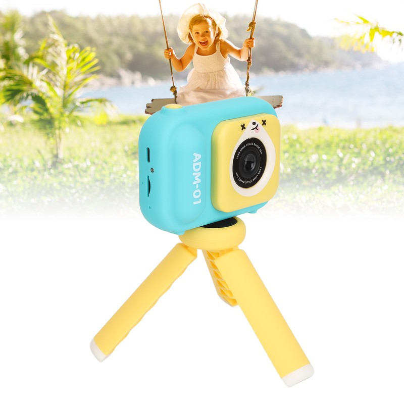 Kids Camera Blue 48MP Dual Lens 2.4inch IPS Screen 600mAh