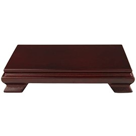 Red Lantern Rosewood Rectangular Stand - 7"x5"