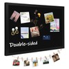 Large Cork Board Double-Sided Bulletin Board with Linen 30"x 20",