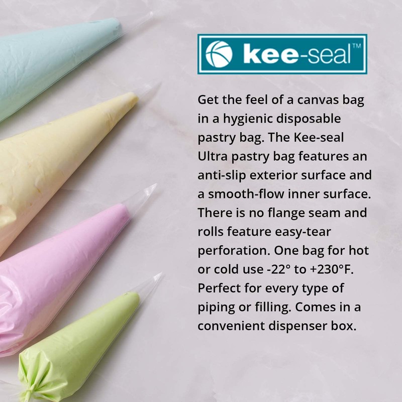 DecoPac Keeseal Disposable Pastry Bag, Kee-seal 21", Clear
