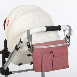 Stroller Caddy, and Insulated Stroller Accessories Double Stroller Organizer with Cmultiple Compartments and Shoulder Strap for Stroller Accessories (Jonlakiagq9xsitgn-7R)