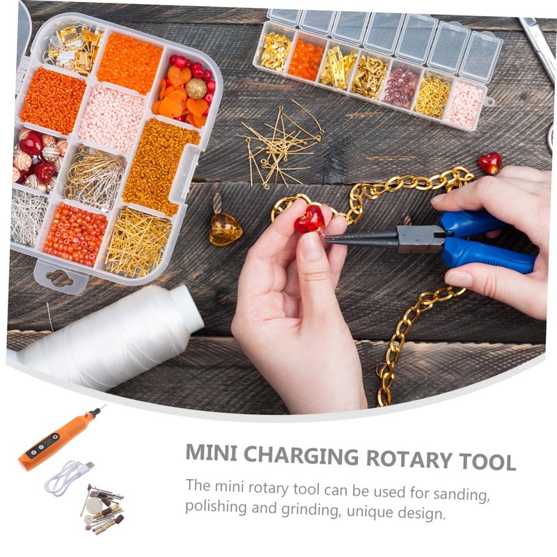WOONEKY Mini Electric Nail Grinder 5-speed Charging Sanding Polishing Tool