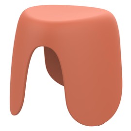 SHIMOYAMA 10 Inch Stool, Plastic Stool for Adults, Holds Up to 220 lbs for Playroom, Bedroom, Living Room, Bathroom (Coral Red)