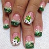 Green Clover Press on Nails Short Square St. Patrick's Day