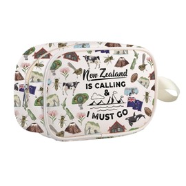 New Zealand Inspired Gift New Zealand Lover Cosmetic Bag Summer Vacation Makeup Zipper Pouch (New Zealand mb UK)