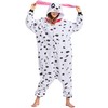 MAISUIZI Dalmatian Costume Adult Animal Onesie Pajamas Dog Cosplay Costume