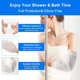 PICC Line Shower Cover, Ahier Medium PICC line Covers for Upper arm, Waterproof Picc Line Protector for Chemotherapy Shower and Bath Reusable