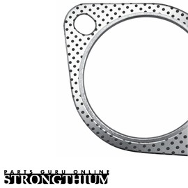 Strongthium 2Pcs 2.5" Exhaust Gasket 2 Bolt for 2.5 Inch Muffler Flange Manifold 120-06310-0002 High Temperature w/ 4Pcs Exhaust Bolts Repair kit for Cars Trucks