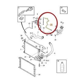 Volvo 31274507, Engine Coolant Recovery Tank Hose