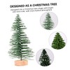 Ipetboom 12 Pieces Miniature Emulation Pine Trees with Base for