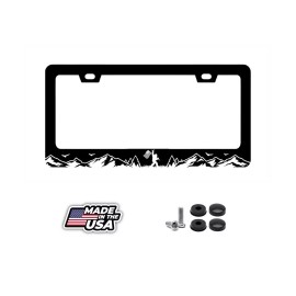 BLVD Mountain Bigfoot Black Stainless Steel License Plate Frame Including Hardware