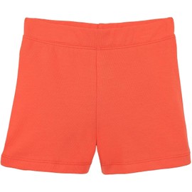 Lilax Girls' Basic Solid Soft Dance Short for Gymnastics or Under Skirts (5T, Orange)