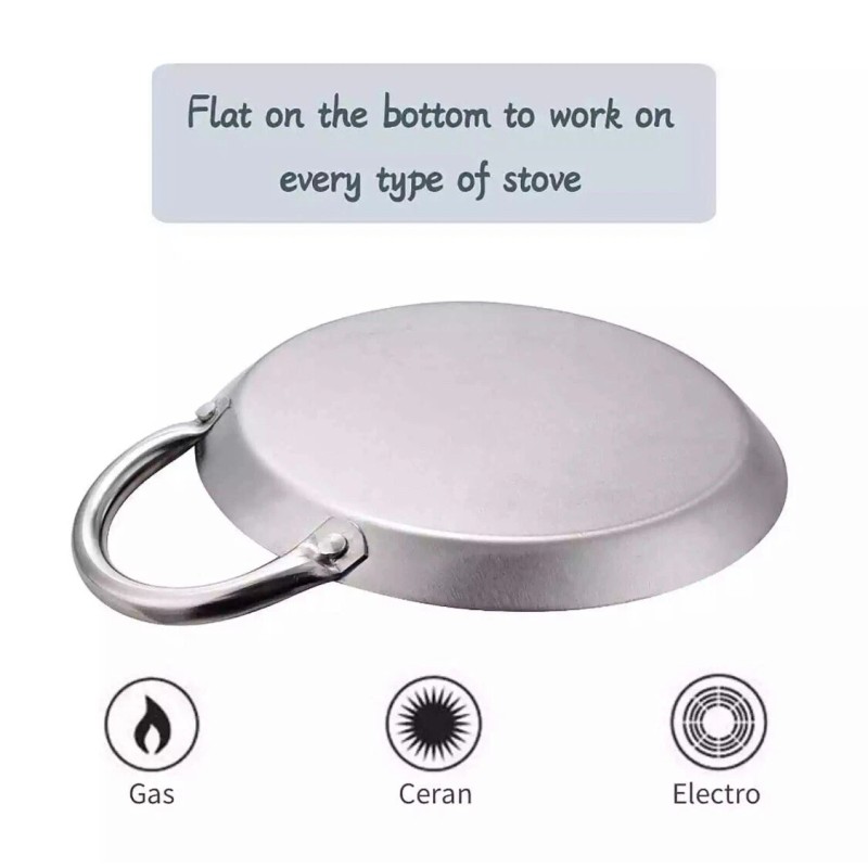 Belen’s Kitchen Supply Comalito De Acero Inoxidable 8.5” In Stainless