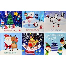 30 Mini Christmas Cards for Children - Fun Kids Designs
