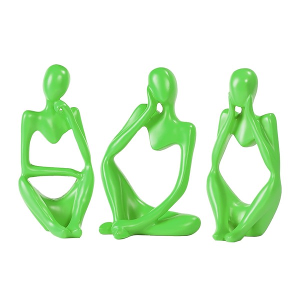 BMLCGJ Thinker Statue Gold Decor Abstract Art Sculpture, Golden Resin