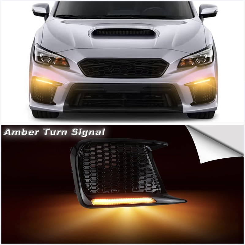 KEEGTBOX Switchback White/Amber LED DRL Front Fog Daytime Running Light