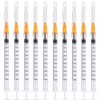 100Pack 1ml 1cc Disposable Plastic Syringes with 25Ga, Individually Sterile