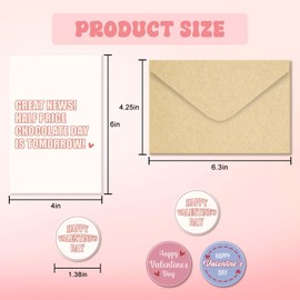 24 Pack Coworker Valentine's Day Cards, Office Valentine's Day Party Cards Set, 12 Assorted Designs of Work Valentines Cards With Envelopes, Bulk Valentine's Day Cards for Coworker Boss Employee