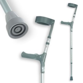Coopers Comfy Grip Handle Double Adjustable Elbow Crutch - Large - Left Hand | Lightweight Crutch for Adults | Height Adjustable Elbow Crutch | Arthritis Comfort Grip