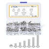 DTGN 170Pcs M4-0.7x6/8/12/16/20/25mm Button Head Socket Cap Screws - 304