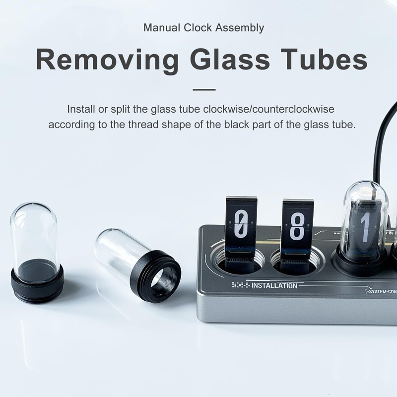 JoFomp Nixie Tube Clock Kit, IPS Color Screen Desk Digital