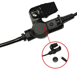 HEOPBIRD Police Surveillance Headset Earpiece 3.5 mm 1 pin Listen Only Black Covert Acoustic Tube for 2 Way Radios Speaker Mics Transceivers with One Pair Medium Earmolds