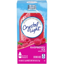 Crystal Light Sugar-Free Raspberry Ice Drink Mix (10 On-the-Go Packets)