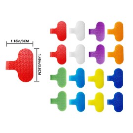 XORVIDN Cable Labels, for Organizing Wires and Identification, Multicolored Handwriting Cable Tags,Cable Tags and Wire Tags for Cable Management and Identification (Oval / 16 Pcs/Multicolor)