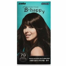 Sehwa Hair Dye Behappy Hair Dye 7G Deep Dark Brown (W61FA7B) - Basic Product / 세화 헤어염색약 비해피 염색약 7G 딥다크 브라운 (W61FA7B) - 기본상품