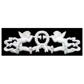 B&P Lamp® 15" Iron Coat Hanger, Angels, White Enamel Finish