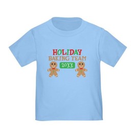 CafePress Custom Holiday Baking Team Customizable Toddler T Shirt Cute Toddler T-Shirt, 100% Cotton Baby Blue