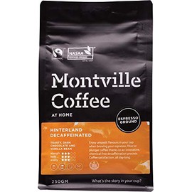 MONTVILLE COFFEE Hinterland Blend Espresso Ground Decaf Coffee, 250 g